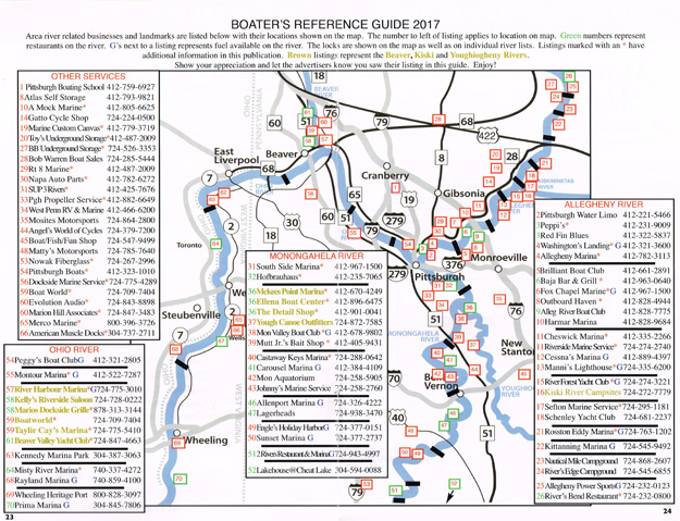 Pittsburgh River Map